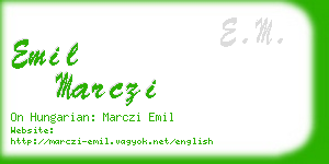 emil marczi business card